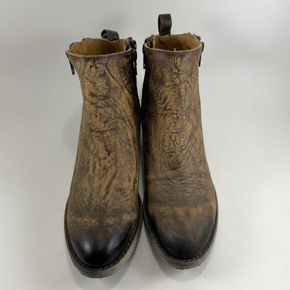 Circle G Corral Womens Burnished Brown Double Zip Boot Womens Size 9.5 - Picture 10 of 11